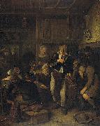 Richard Brakenburgh Peasant's inn oil painting
